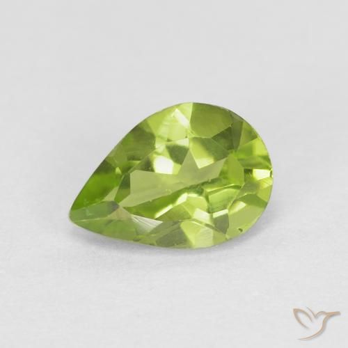 0.78ct 天然 中绿色 橄榄石, 梨形, VS