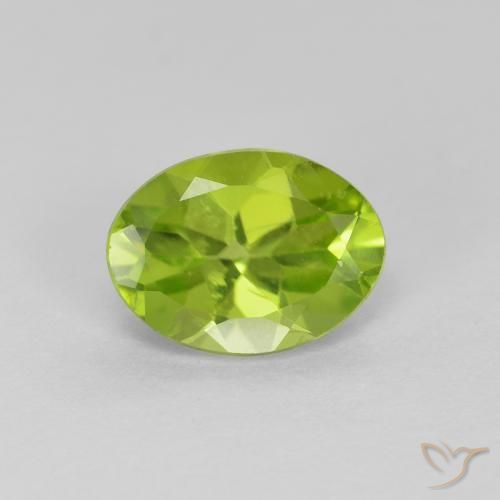1.16ct 天然 充满活力的绿色 橄榄石, 椭圆形, VS