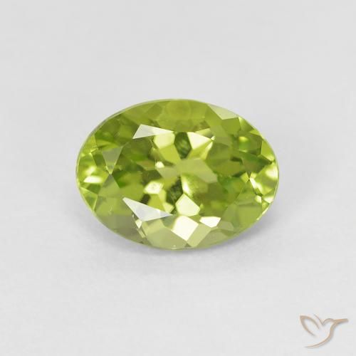 1.27ct 天然 中绿色 橄榄石, 椭圆形, VVS-VS