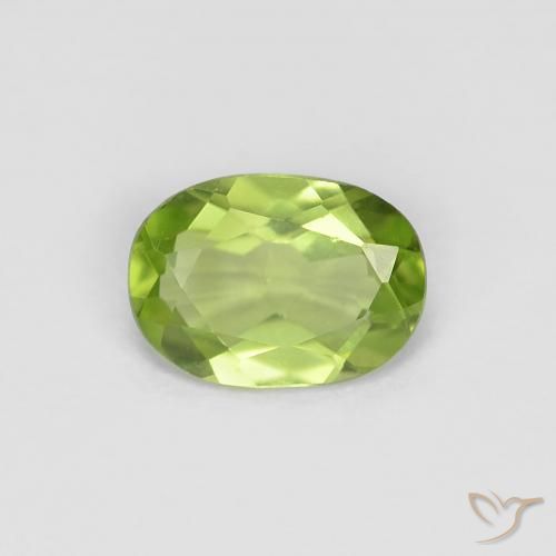 0.83ct 天然 中绿色 橄榄石, 椭圆形, VVS-VS