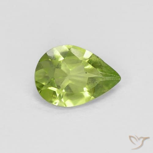 0.67ct 天然 中绿色 橄榄石, 梨形, VVS-VS