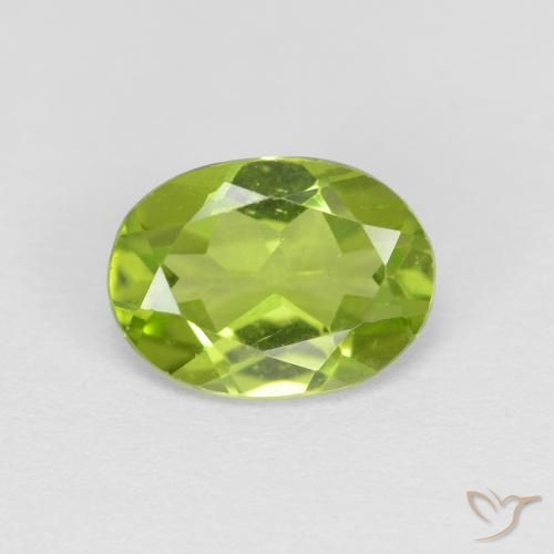 1.33ct 天然 黄绿色 橄榄石, 椭圆形, VVS-VS