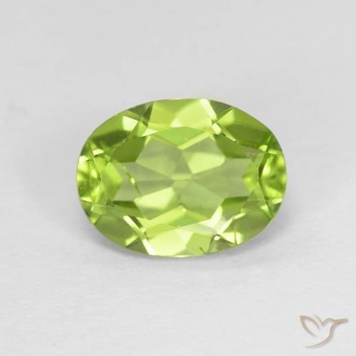 1.48ct 天然 活泼的黄绿色 橄榄石, 椭圆形, VS