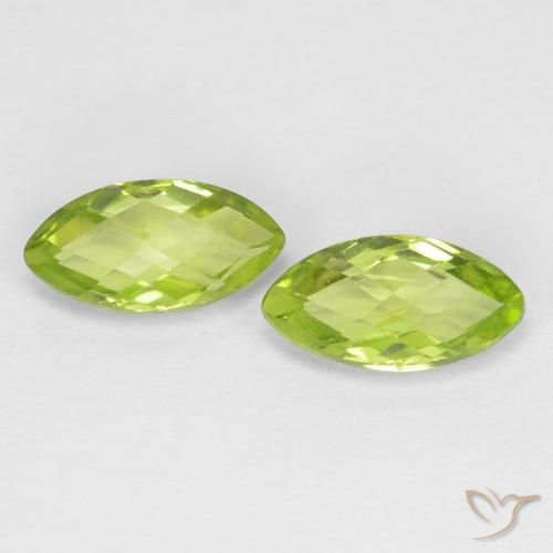 1.26克拉天然橄榄石，榄尖形，VVS-VS