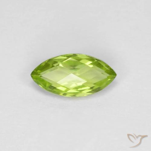 0.66ct 天然 亮绿色 橄榄石, 榄尖形, VVS-VS