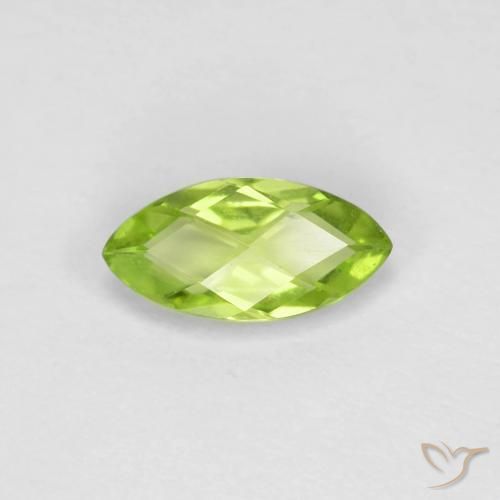 0.66ct 天然 中绿色 橄榄石, 榄尖形, VVS-VS