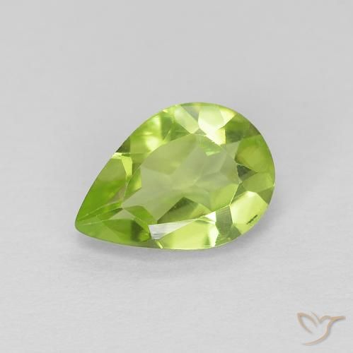 0.72ct 天然 中绿色 橄榄石, 梨形, VVS-VS