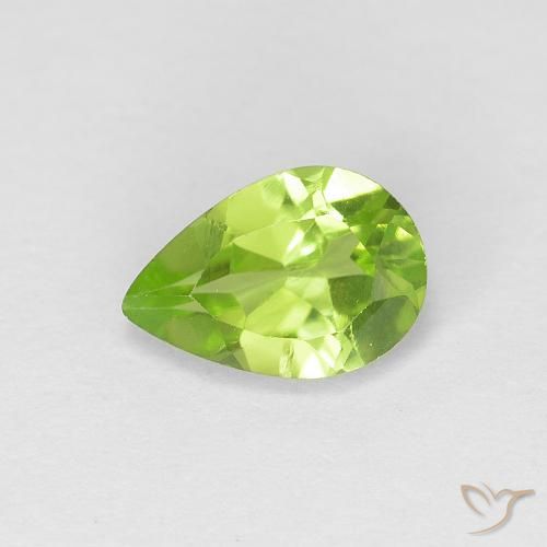 0.72ct 天然 中绿色 橄榄石, 梨形, VS