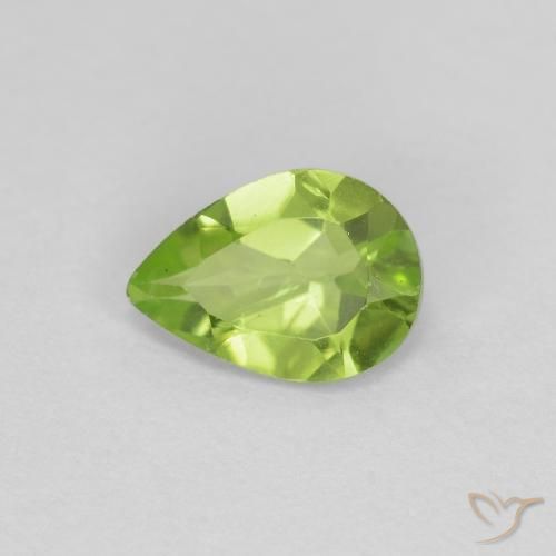0.69ct 天然 中绿色 橄榄石, 梨形, VS