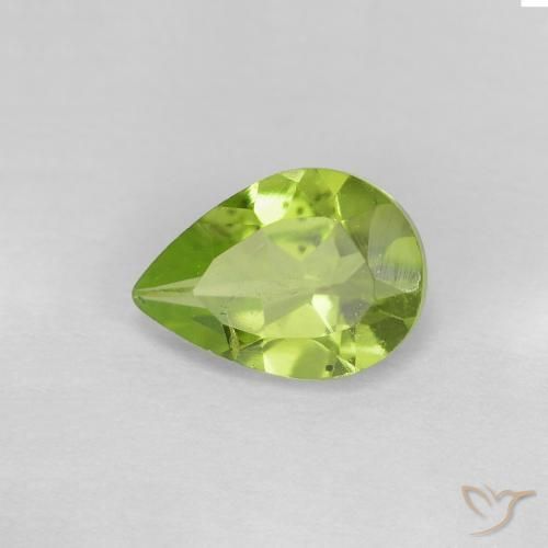 0.68ct 天然 中绿色 橄榄石, 梨形, VS