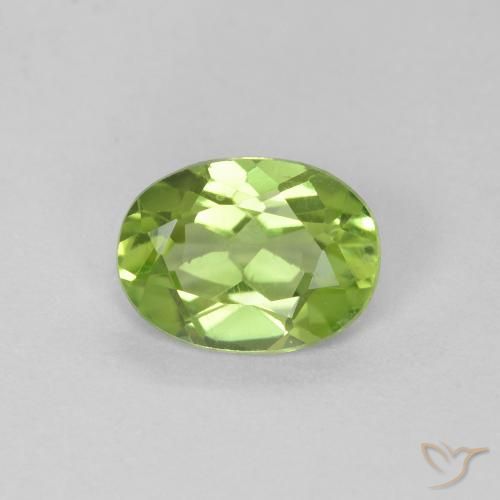 0.83ct 天然 中绿色 橄榄石, 椭圆形, VVS-VS