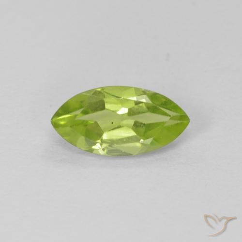 0.68ct 天然 中绿色 橄榄石, 榄尖形, VS