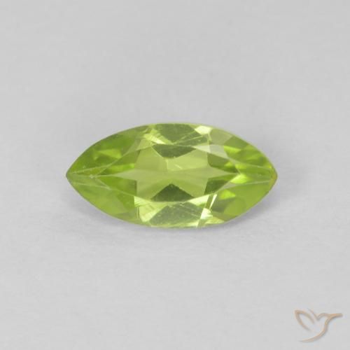 0.64ct 天然 中绿色 橄榄石, 榄尖形, VS