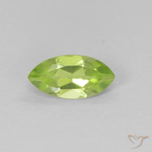 0.62ct 天然 中绿色 橄榄石, 榄尖形, VS