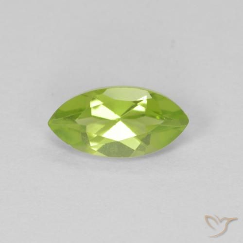 0.72ct 天然 中绿色 橄榄石, 榄尖形, VS