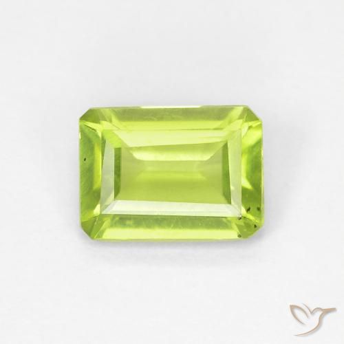 0.97ct 天然 中绿色 橄榄石, 祖母绿式切割, VS-SI