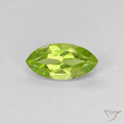 0.73ct 天然 充满活力的绿色 橄榄石, 榄尖形, VVS-VS