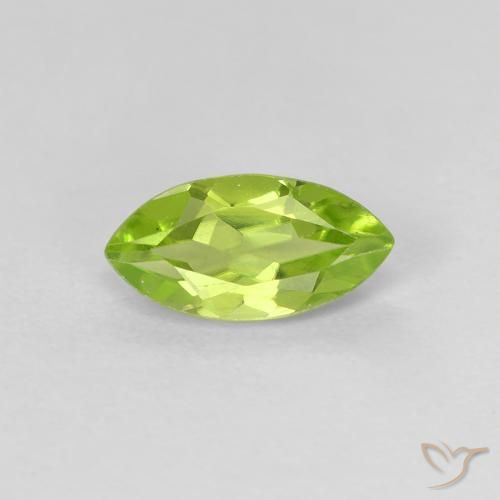 0.67ct 天然 中绿色 橄榄石, 榄尖形, VVS-VS