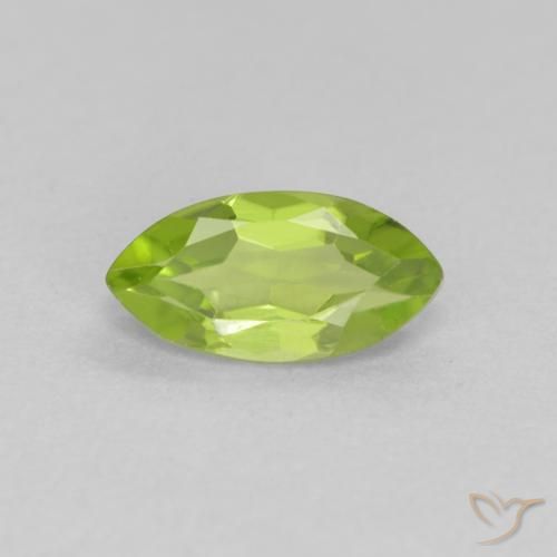 0.68ct 天然 中绿色 橄榄石, 榄尖形, VVS-VS