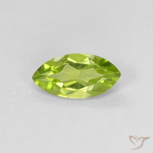 0.62ct 天然 黄绿色 橄榄石, 榄尖形, VVS-VS