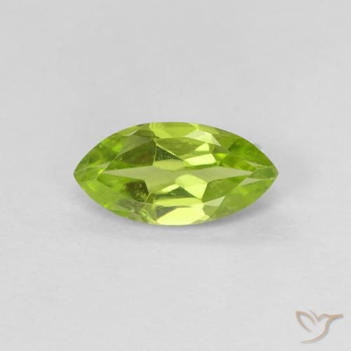 0.63ct 天然 黄绿色 橄榄石, 榄尖形, VVS-VS
