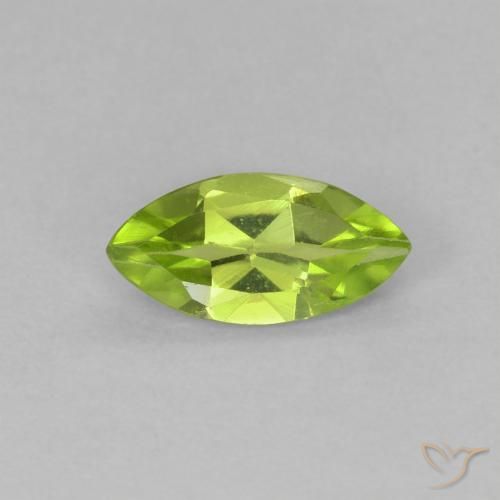 0.58ct 天然 黄绿色 橄榄石, 榄尖形, VVS-VS