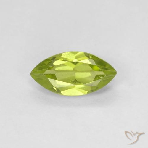 0.73ct 天然 充满活力的绿色 橄榄石, 榄尖形, VVS-VS