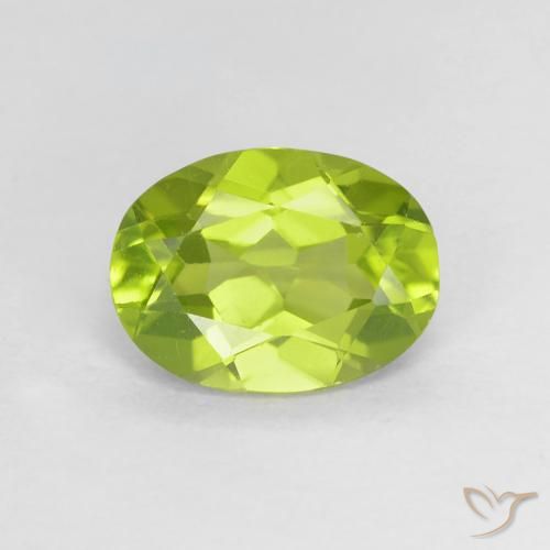 1.21ct 天然 中绿色 橄榄石, 椭圆形, VVS-VS
