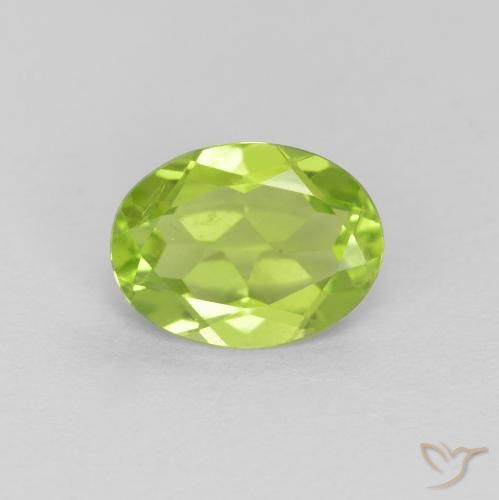 1.20ct 天然 中绿色 橄榄石, 椭圆形, VS