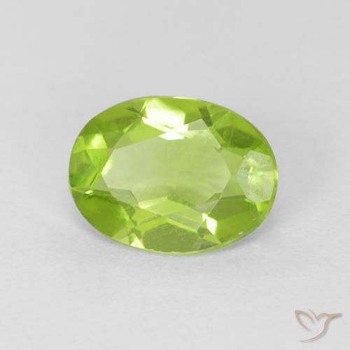 1.22ct 天然 中绿色 橄榄石, 椭圆形, VS