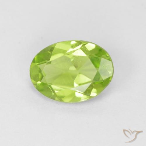 1.02ct 天然 中绿色 橄榄石, 椭圆形, VS