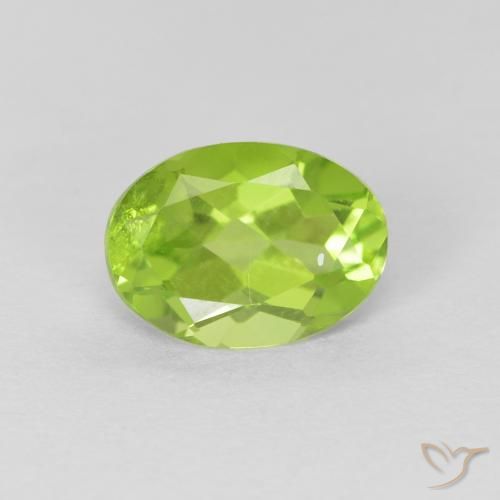 1.07ct 天然 中绿色 橄榄石, 椭圆形, VS