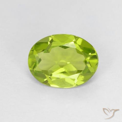 1.21ct 天然 中绿色 橄榄石, 椭圆形, VS