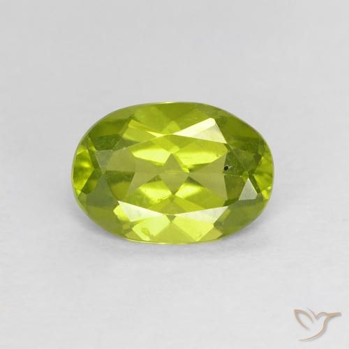 1.15ct 天然 橄榄绿色 橄榄石, 椭圆形, VS