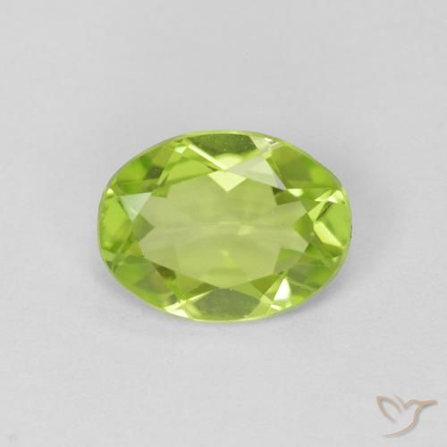 1.02ct 天然 中绿色 橄榄石, 椭圆形, VS