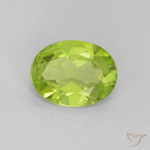 1.07ct 天然 中绿色 橄榄石, 椭圆形, VS