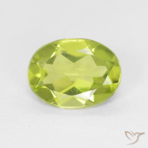 1.18ct 天然 黄绿色 橄榄石, 椭圆形, VVS-VS