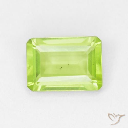 0.96ct 天然 中绿色 橄榄石, 祖母绿式切割, VVS