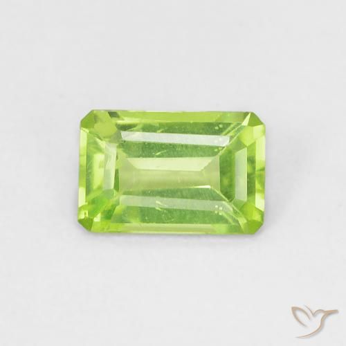0.54ct 天然 黄绿色 橄榄石, 祖母绿式切割, VS