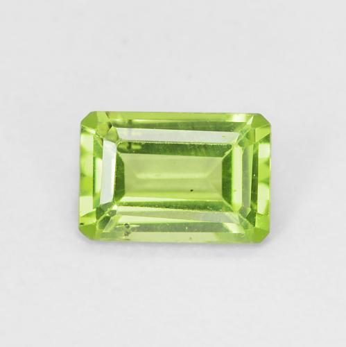 0.58ct 天然 充满活力的绿色 橄榄石, 祖母绿式切割, VS