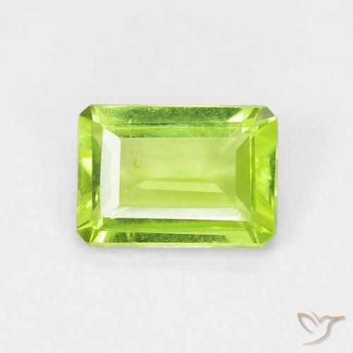 0.99ct 天然 黄绿色 橄榄石, 祖母绿式切割, VS