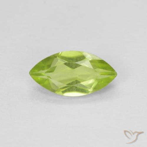 0.69ct 天然 中绿色 橄榄石, 榄尖形, VVS