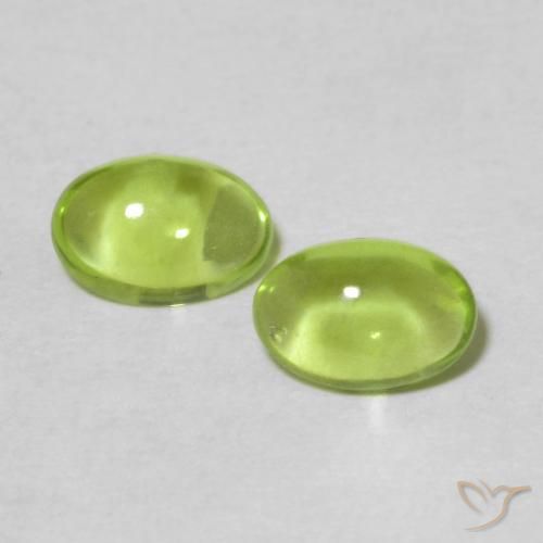 0.99ctw 天然 中绿色 橄榄石, 椭圆形, 透明