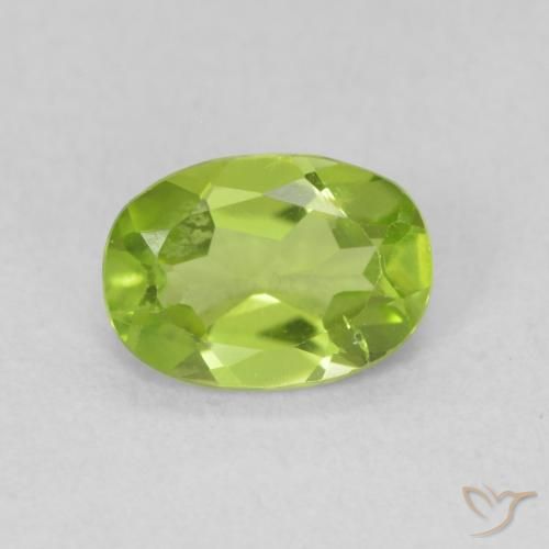 0.83ct 天然 中绿色 橄榄石, 椭圆形, VS