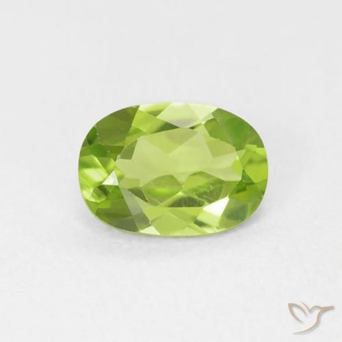 0.92ct 天然 中绿色 橄榄石, 椭圆形, VVS-VS