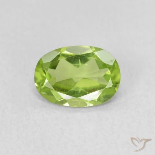 0.79ct 天然 中绿色 橄榄石, 椭圆形, VS