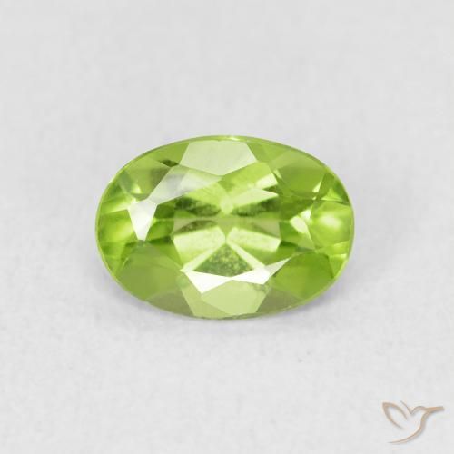0.92ct 天然 中绿色 橄榄石, 椭圆形, VS