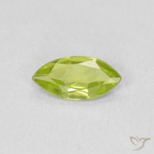 0.50ct 天然 亮绿色 橄榄石, 榄尖形, VS