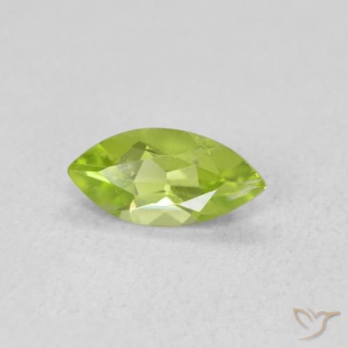 0.58ct 天然 活泼的黄绿色 橄榄石, 榄尖形, VS