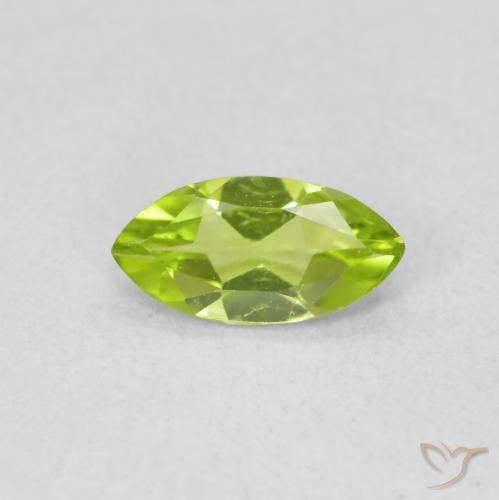 0.54ct 天然 活泼的黄绿色 橄榄石, 榄尖形, VS